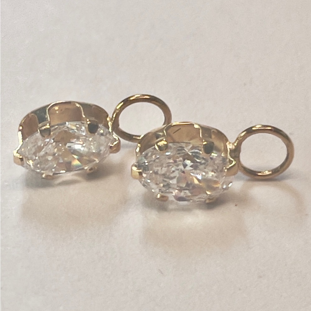 Solid 14k Gold Compose Earring Charms - Picture 7 of 12